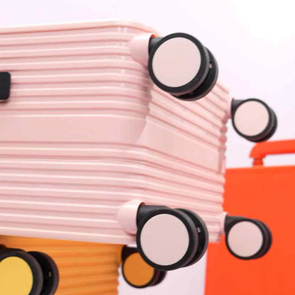 Pink cabin trolley with TSA lock and 360 wheels