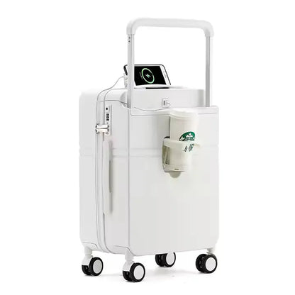 Modern white cabin trolley bag
