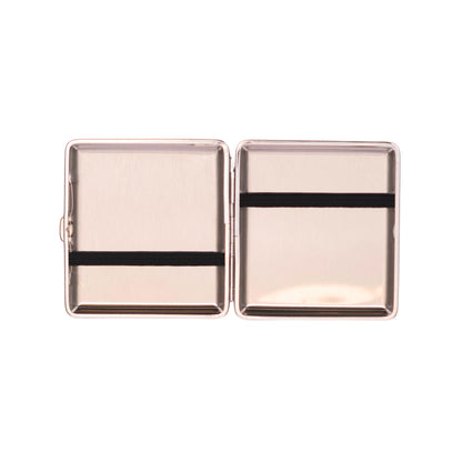 Sleek black cigarette case with crocodile texture, a luxury cigarette holder case for stylish storage.