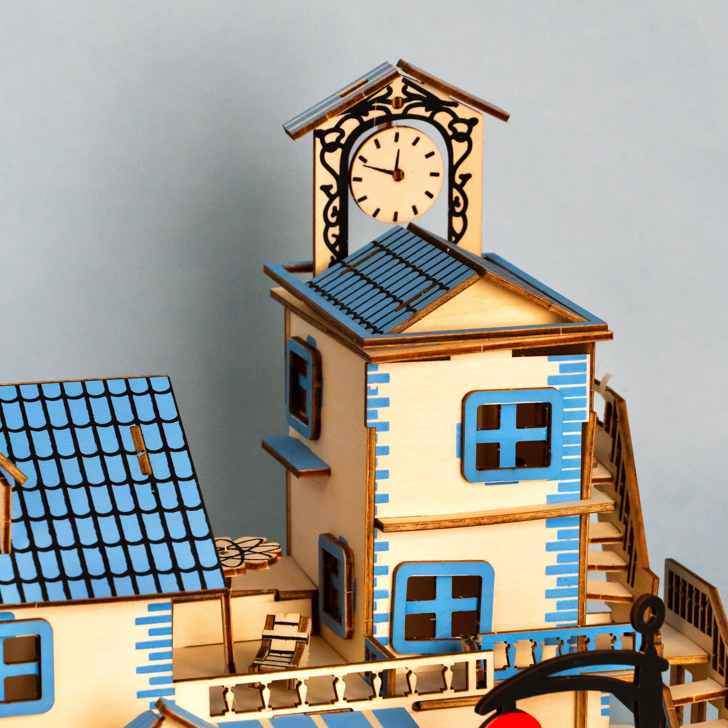 3D Wooden Puzzle House – Charming Aegean Sea DIY Model Kit