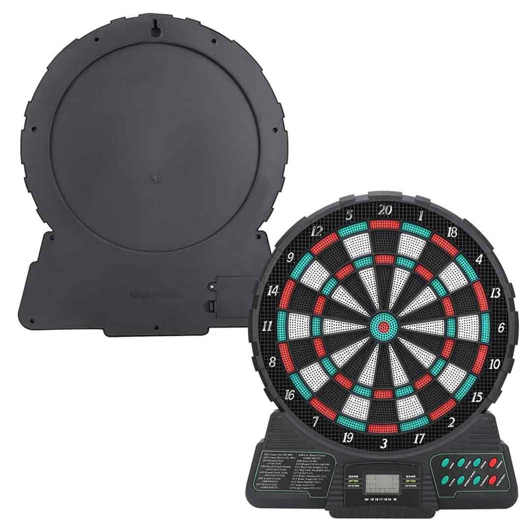 Back view of the dartboard showing its sturdy mounting design