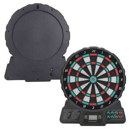 Back view of the dartboard showing its sturdy mounting design