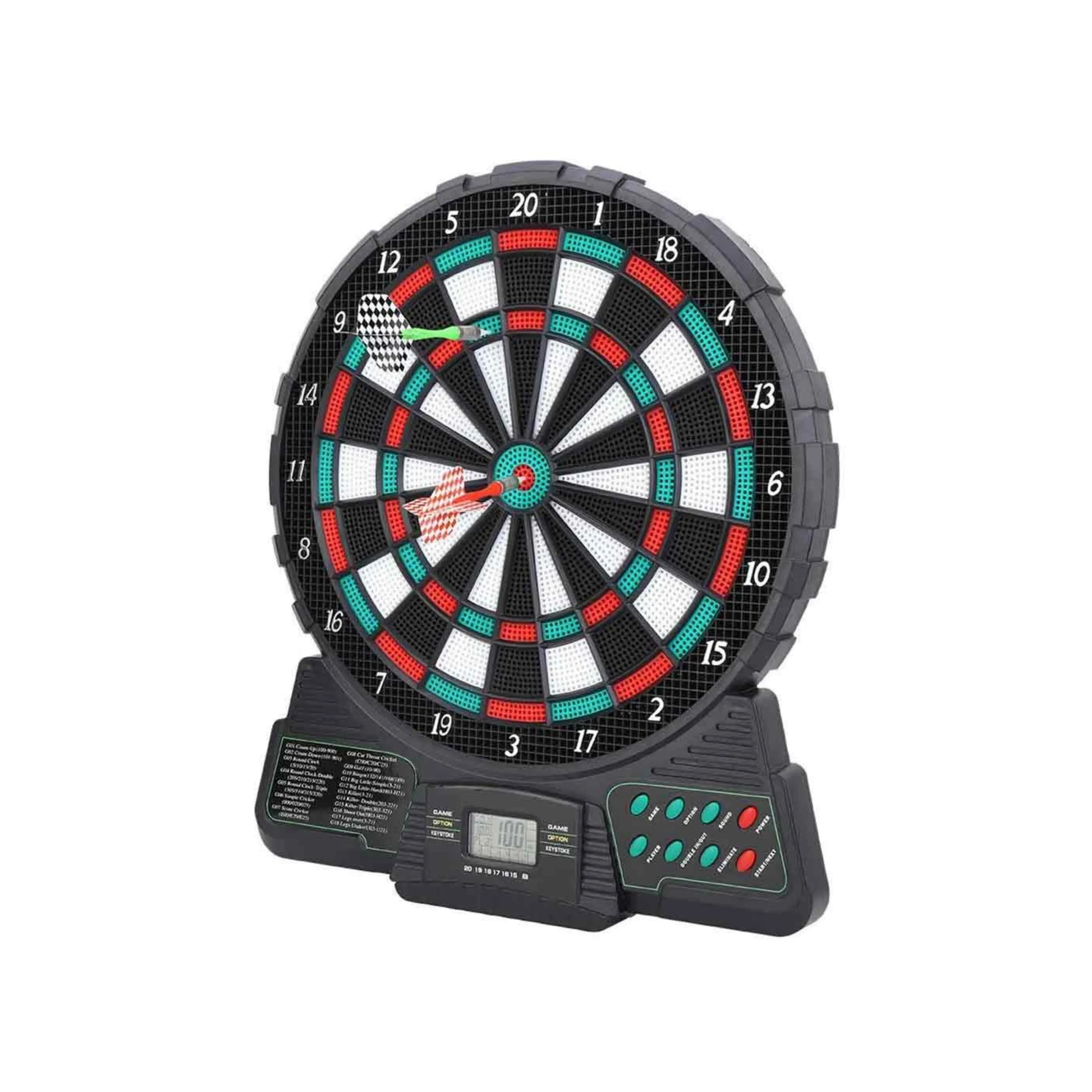 Electronic dart game on a white background