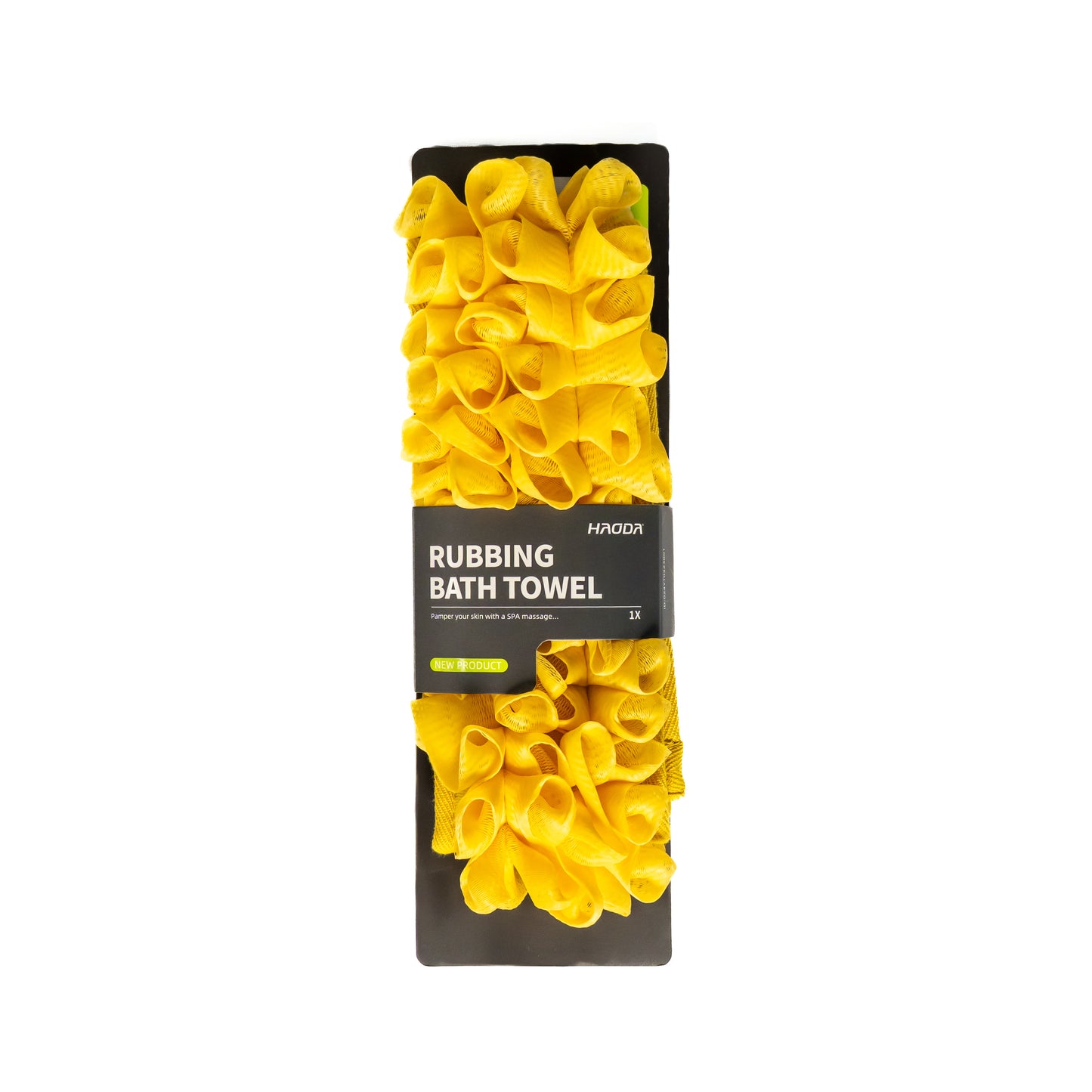 Yellow glow loop neatly coiled in its package bundle