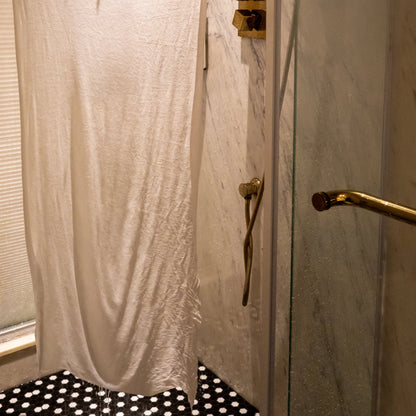 Fully expanded towel shown after water use.