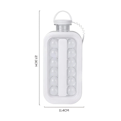 Ball ice cube maker with transparent design, BPA-free container for stylish home freezing
