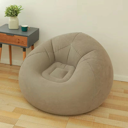 Inflatable air sofa with soft, breathable material