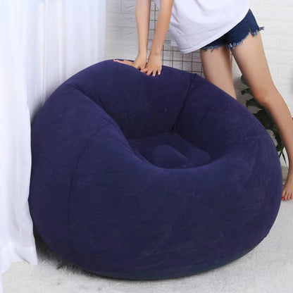 Inflatable sofa in modern living room setup
