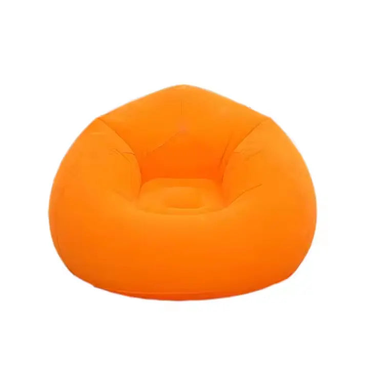 Inflatable sofa in a minimalist bedroom