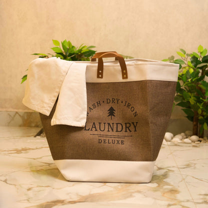 travel-friendly laundry bag folded for storage