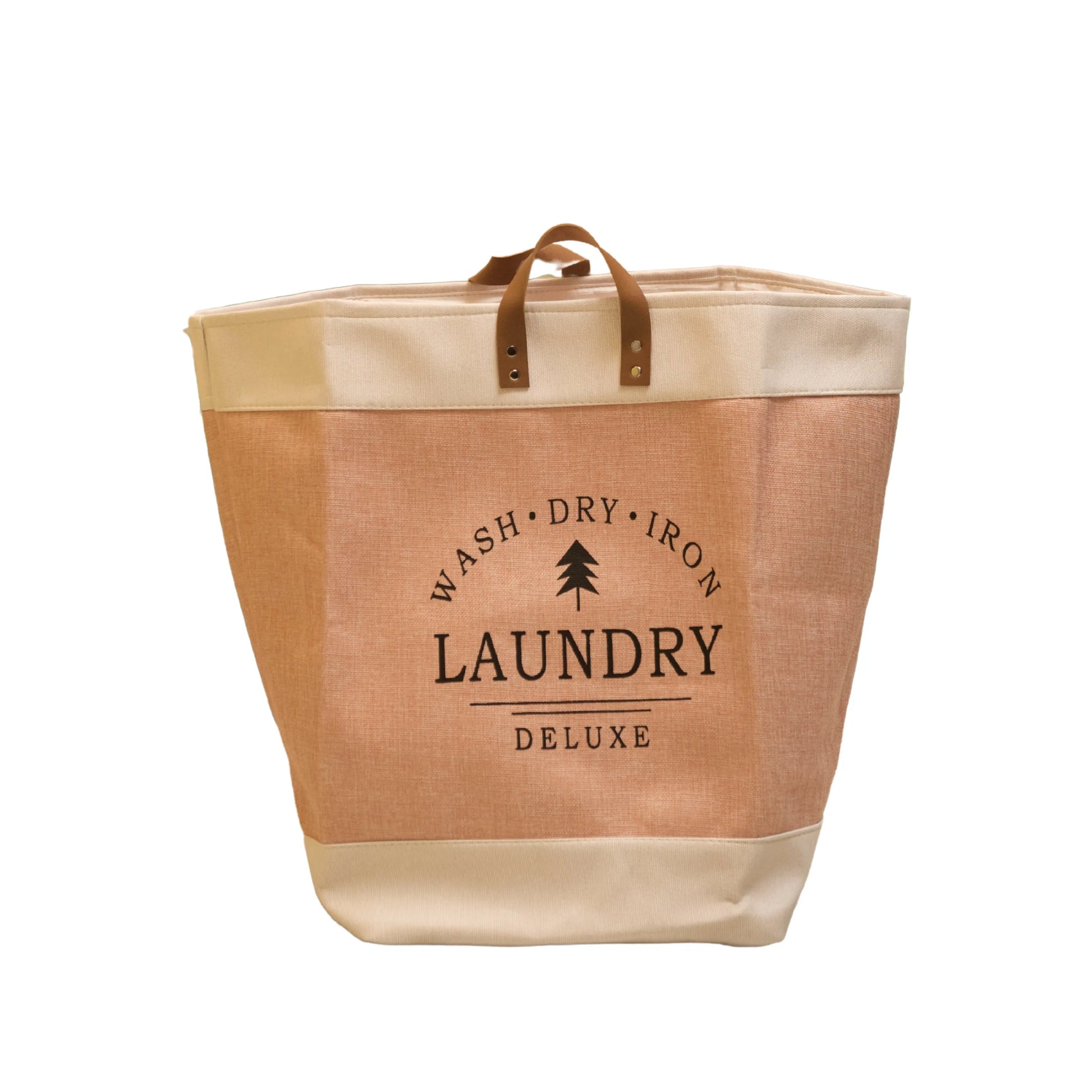 deluxe laundry bag with minimalist text design