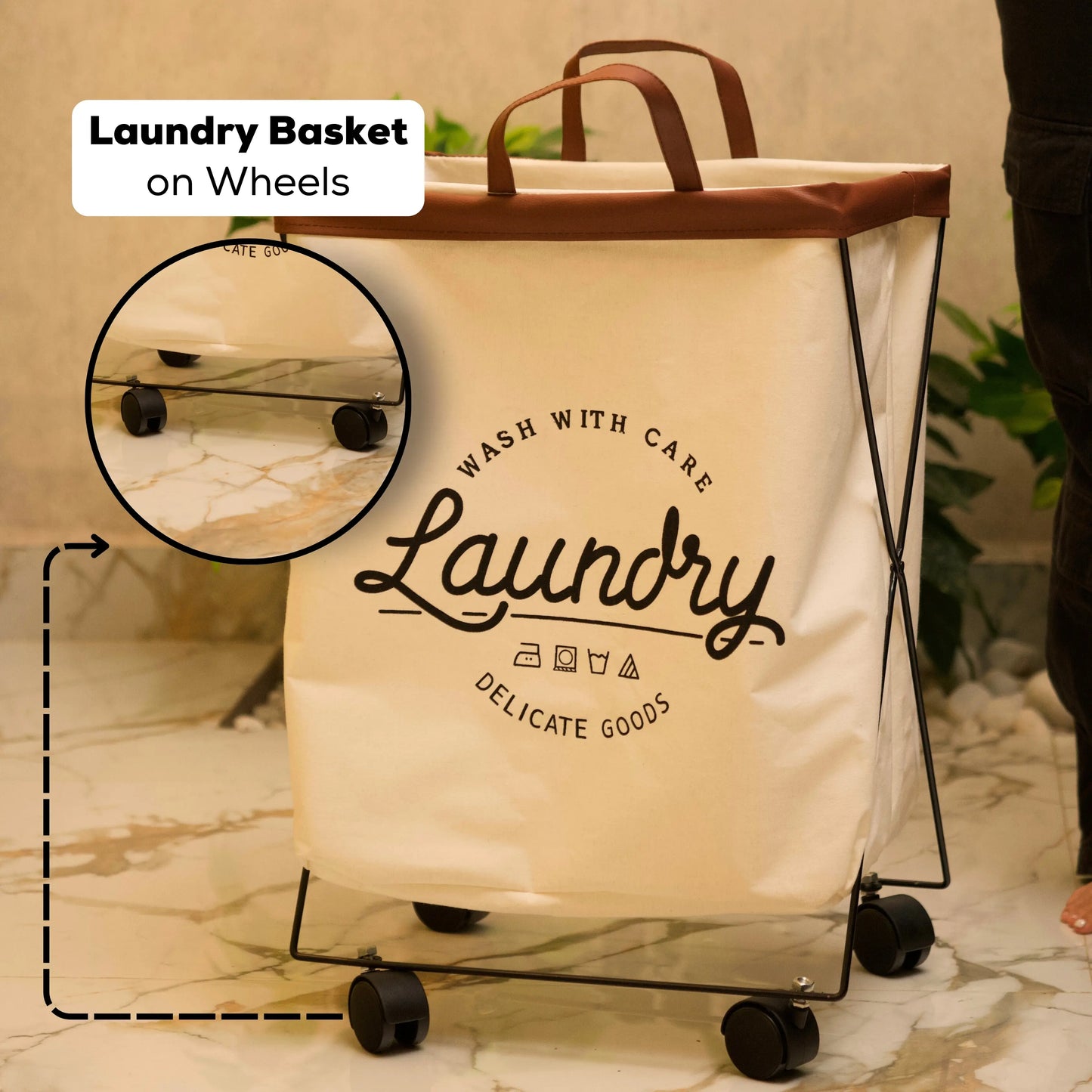 sturdy laundry basket storage solution