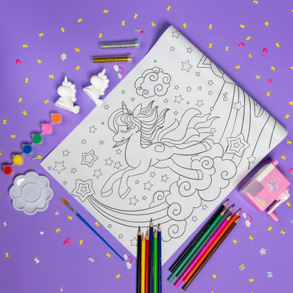 Unicorn-Themed Painting Gift Set – Complete Paint Box for Children