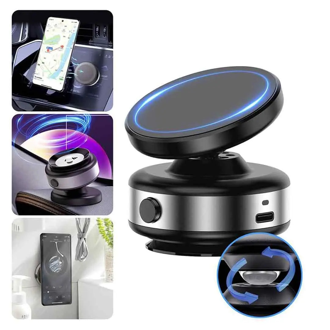 Compact aluminum alloy magnetic phone holder for hands-free use
