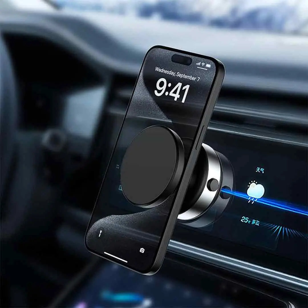 Strong electronic suction phone mount on dashboard