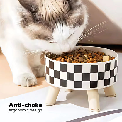 Elevated pet food bowls with modern designs