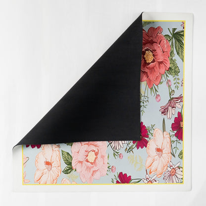 Cream mat folded slightly showing backside.