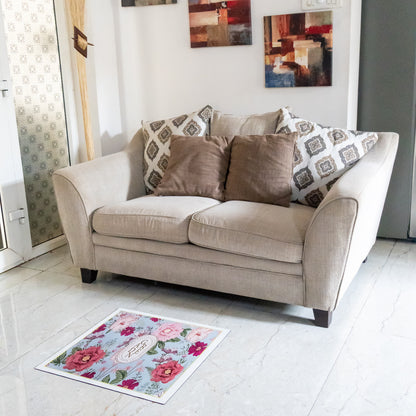Cream multifunctional mat placed on flat surface