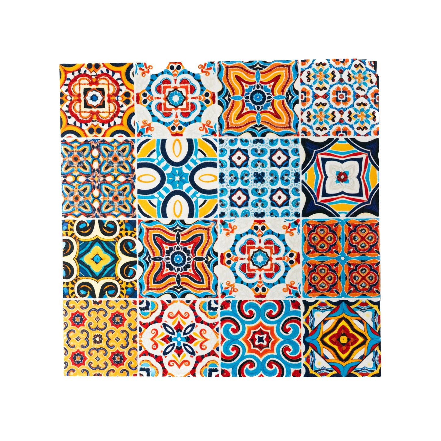 Multi-color multifunctional mat with white background