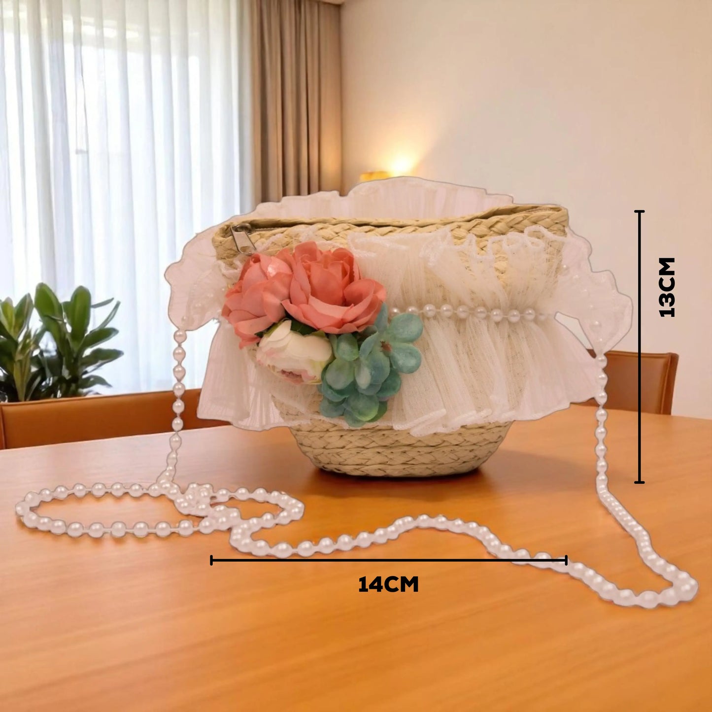 Pearl Sling Bag with dimensions