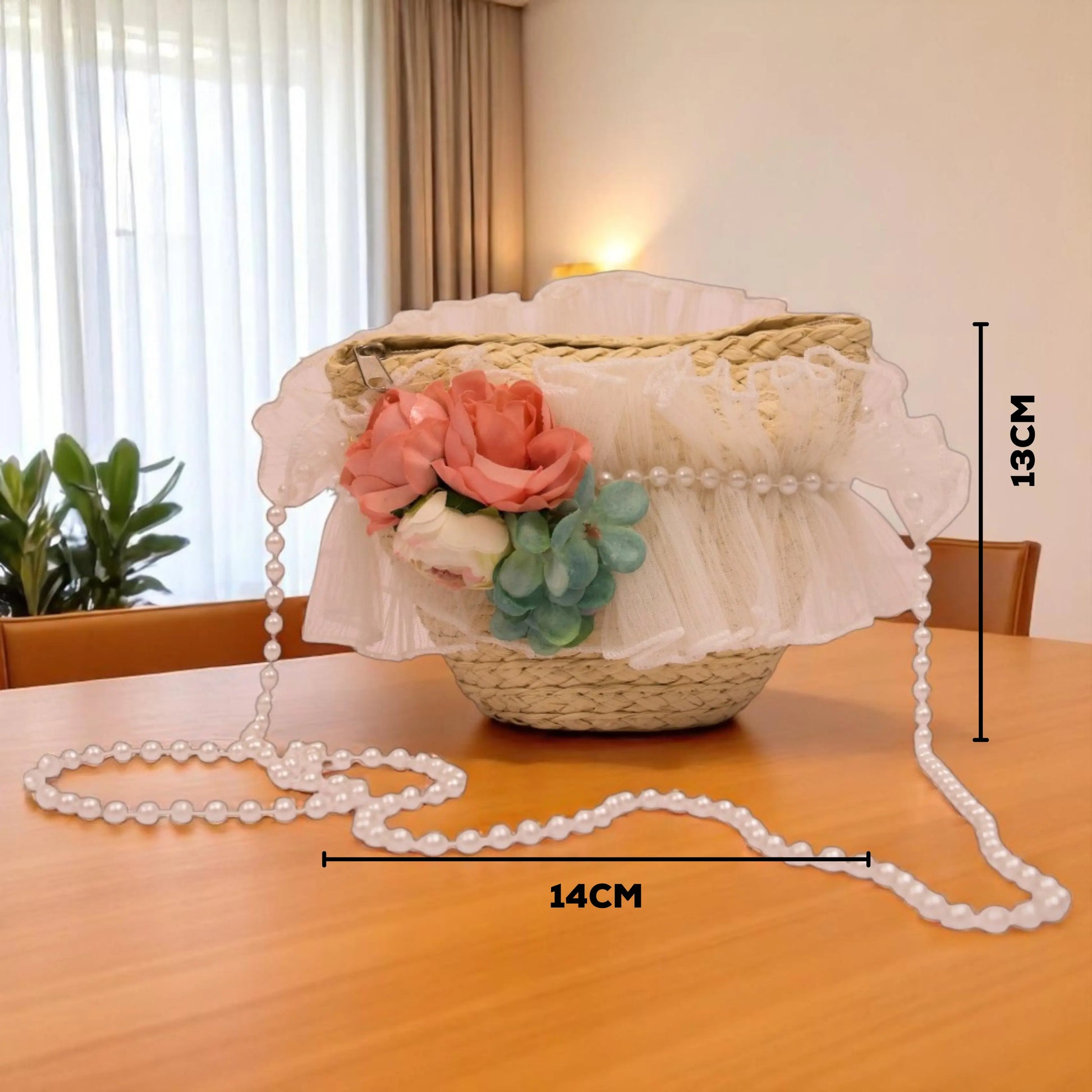 Pearl Sling Bag with dimensions