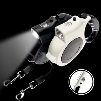 Durable pet leash with flashlight for night walks