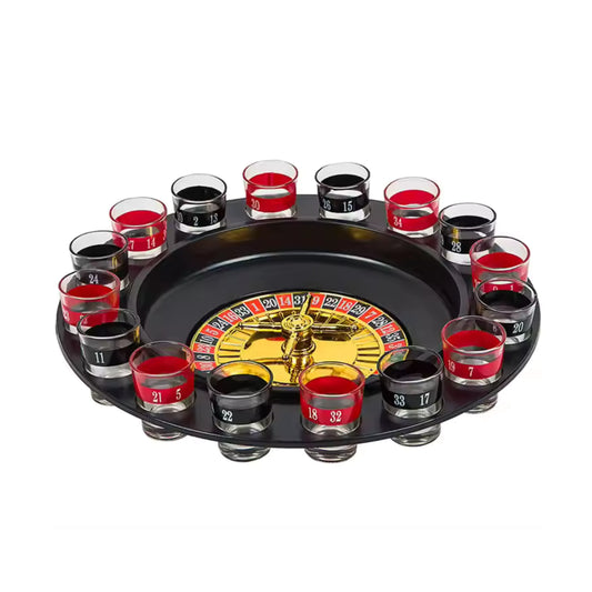 View of the roulette party set