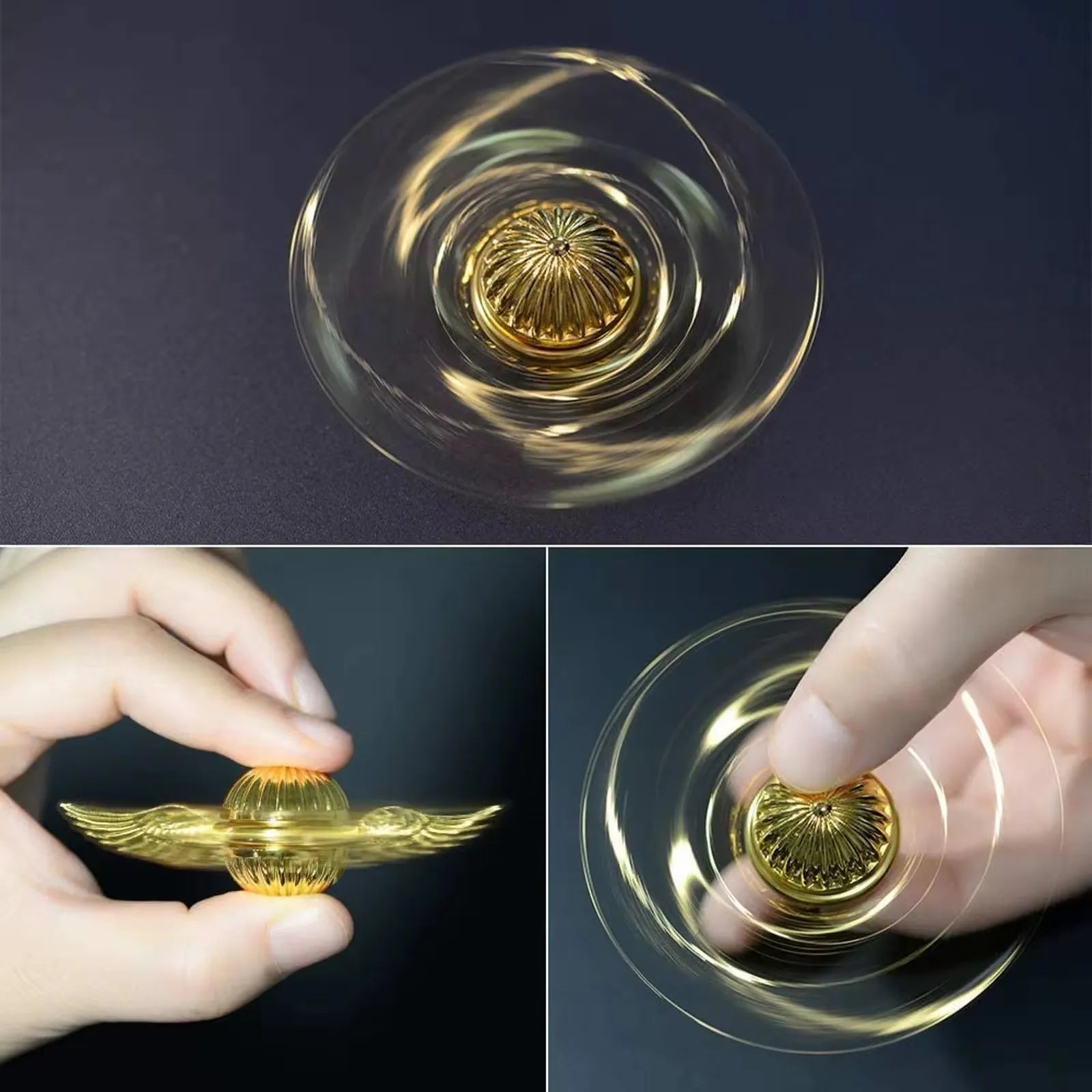Best Spinner Toy – Golden Fidget Spinner with Wings