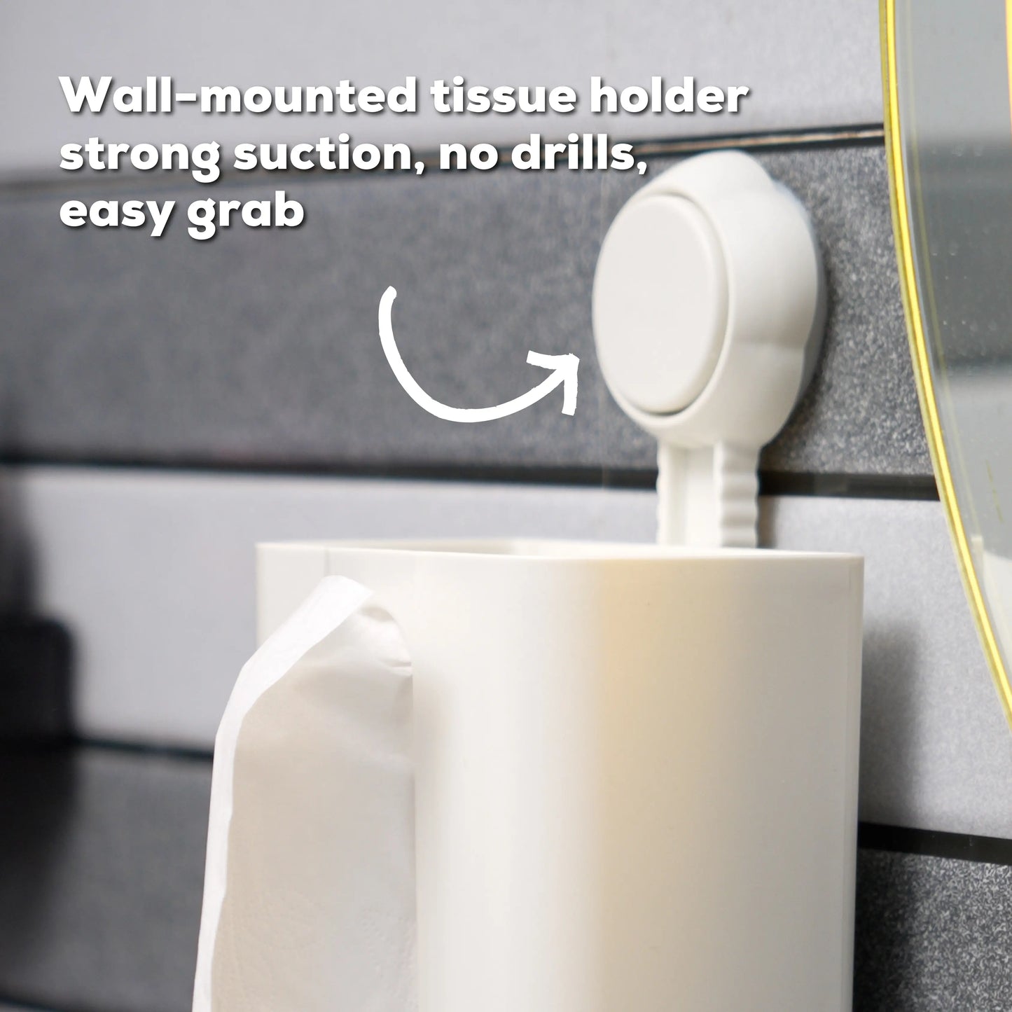 Multifunctional Suction Tissue Box Holder for Home, Car, and Bathroom Use