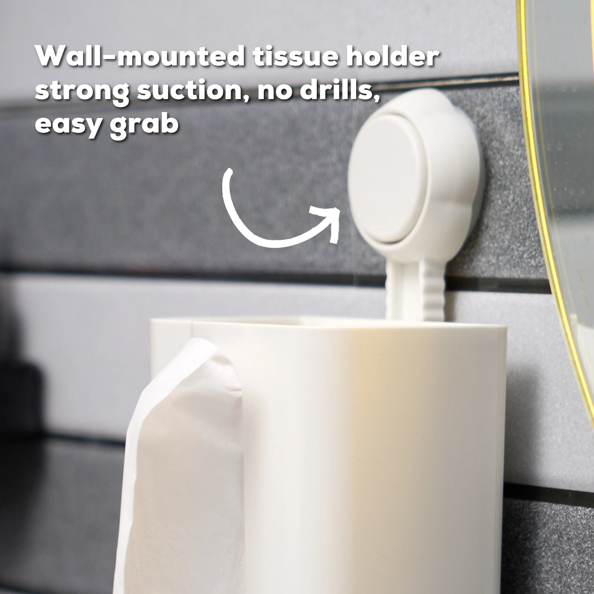 Multifunctional Suction Tissue Box Holder for Home, Car, and Bathroom Use