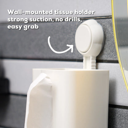 Multifunctional Suction Tissue Box Holder for Home, Car, and Bathroom Use