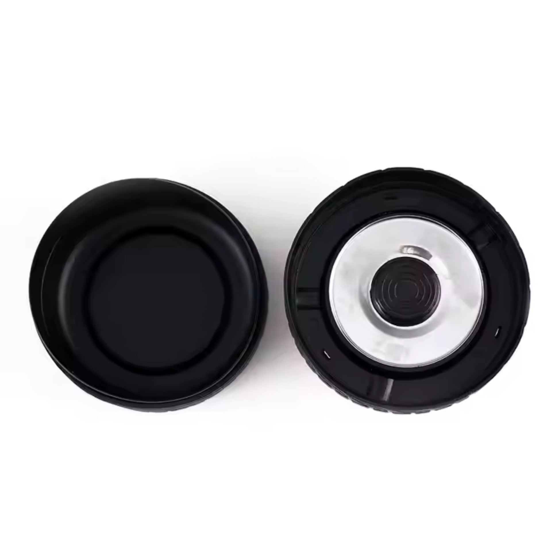 Tire ashtrays with push-lid mechanism for mess-free smoking