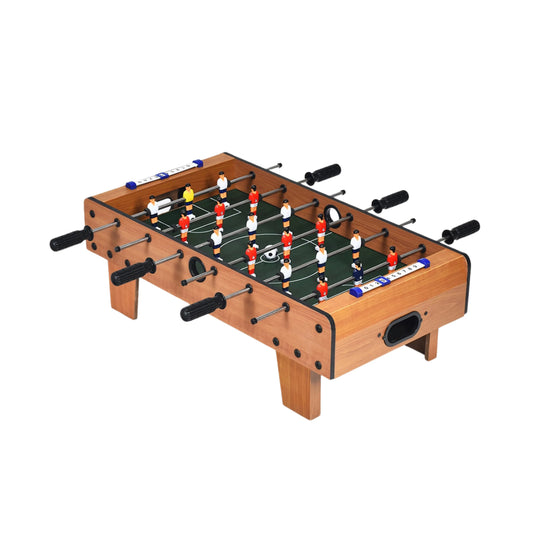 Front view of tabletop football on a white background