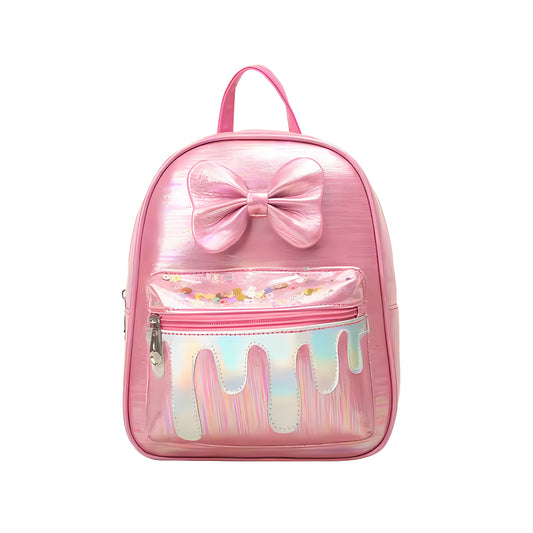 Kids’ Pink glitter bag with shimmering