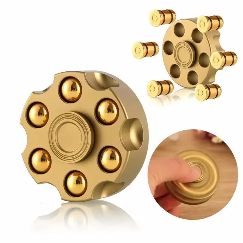 Fidget Spinner with Bullet-Inspired Design