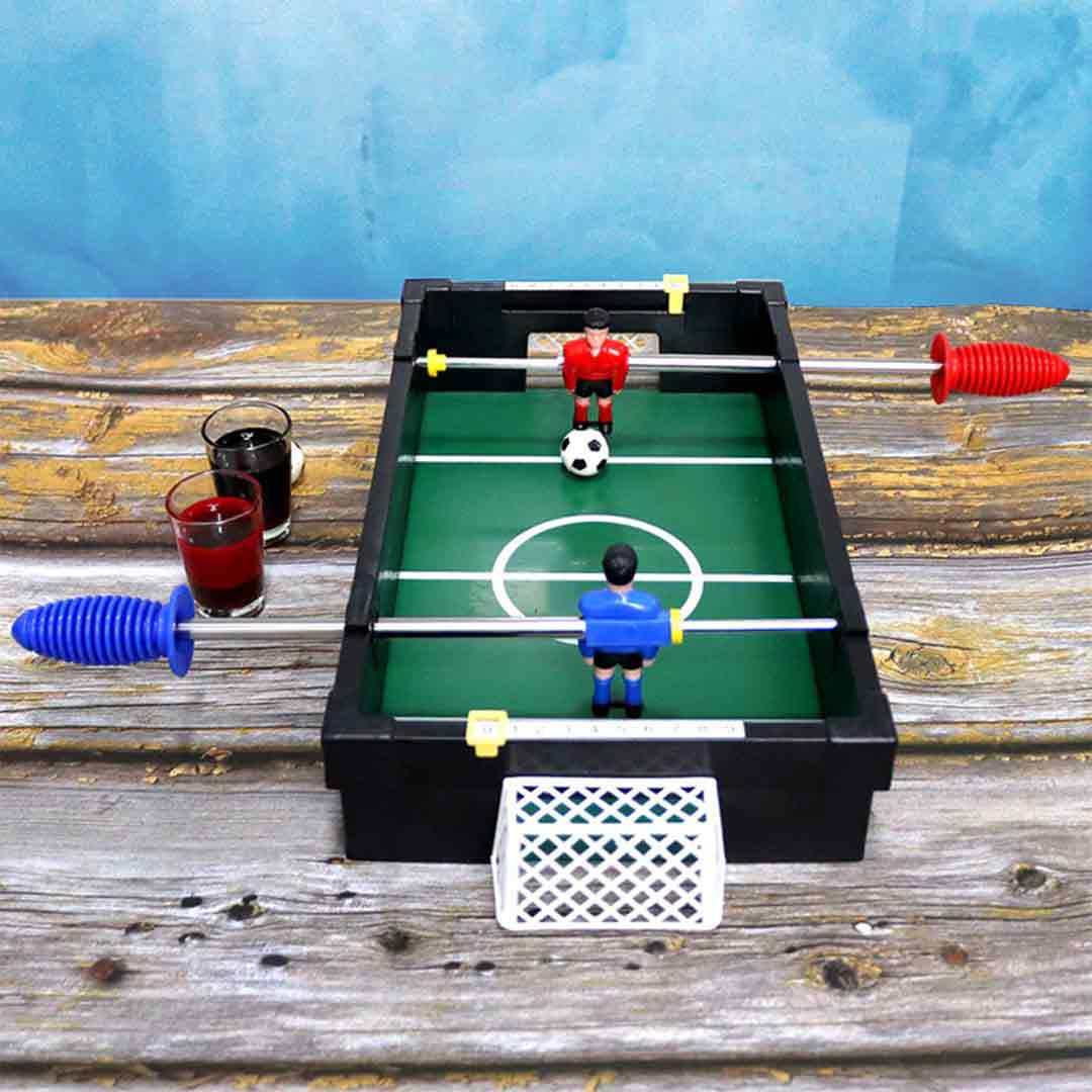 Close-up of the Mini Foosball Table