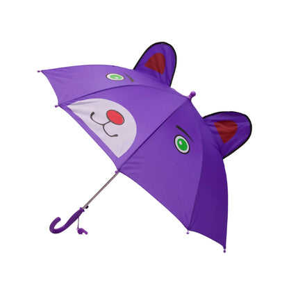 Fun animal-shaped kids purple umbrella
